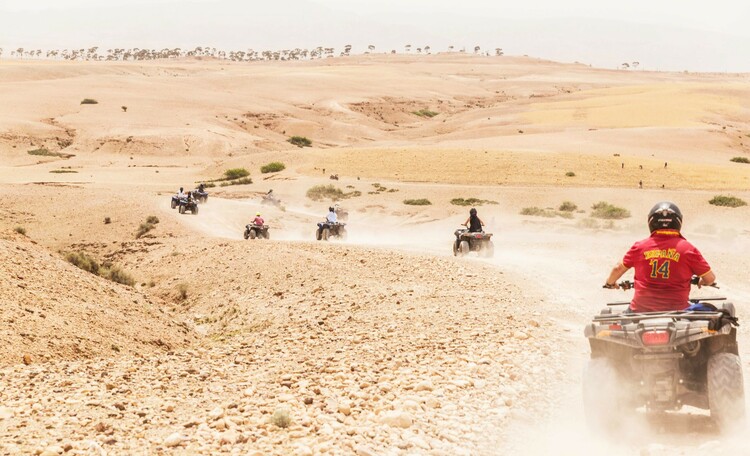 Quad biking in the Agafay Desert