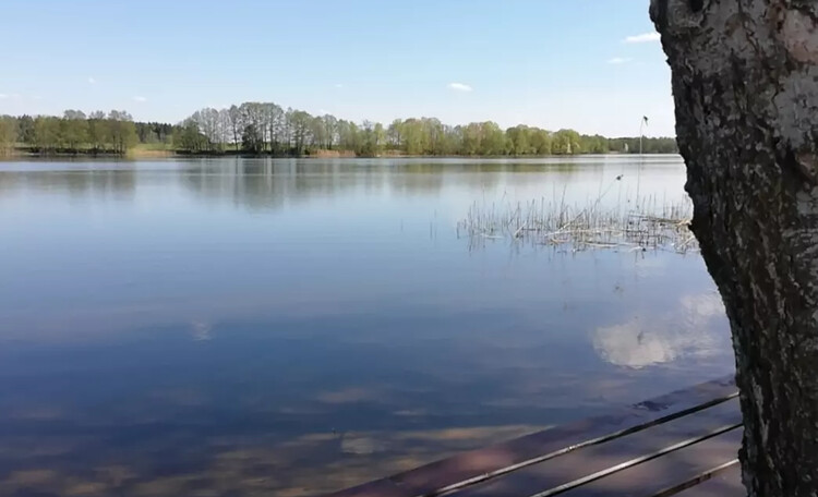 Наше озеро 🚣‍♀️, рыбное 🎣🐟. Есть также лодка. 