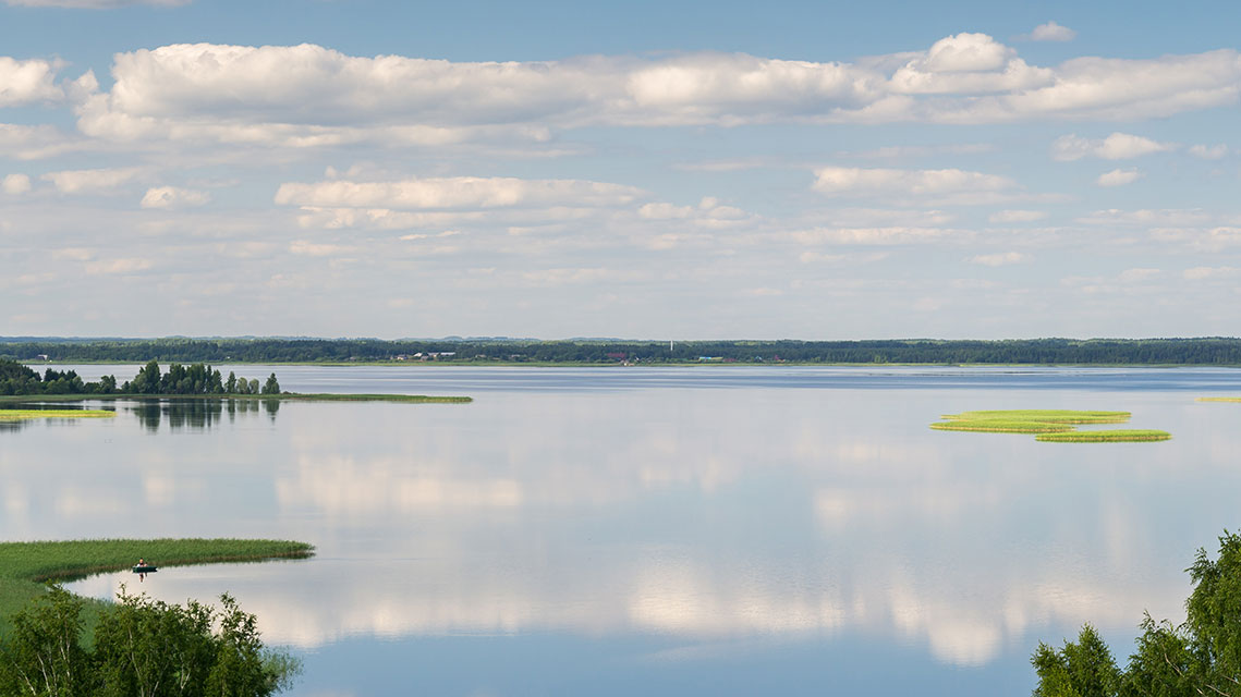 National Park "Braslav lakes", Озеро «Снуды» летом. 